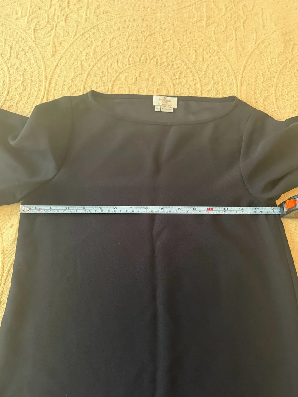 Kate Spade New York Bateau Neckline Mini Dress Black Fringe Hemline. XXS